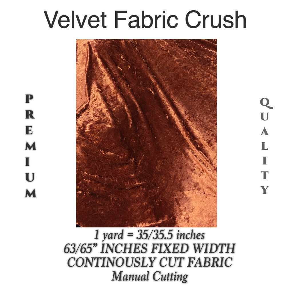 PREMIUM VELVET PER YARD  (CRUSHED STRETCHY VELVET AND VELOUR/SMOOTH ONE-WAY STRETCH VELVET)