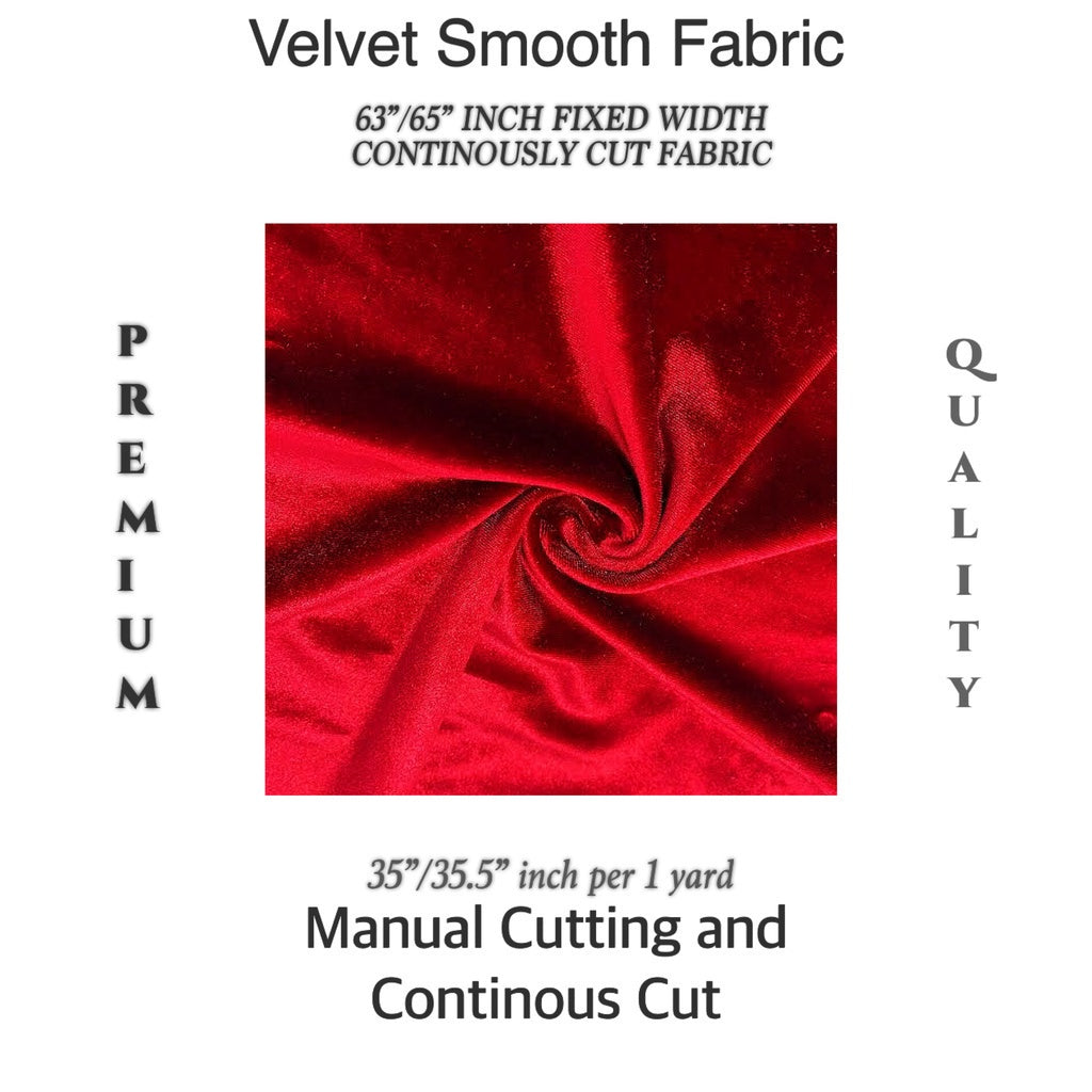 PREMIUM VELVET PER YARD  (CRUSHED STRETCHY VELVET AND VELOUR/SMOOTH ONE-WAY STRETCH VELVET)