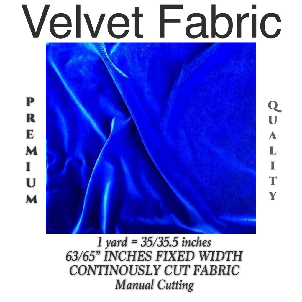 PREMIUM VELVET PER YARD  (CRUSHED STRETCHY VELVET AND VELOUR/SMOOTH ONE-WAY STRETCH VELVET)