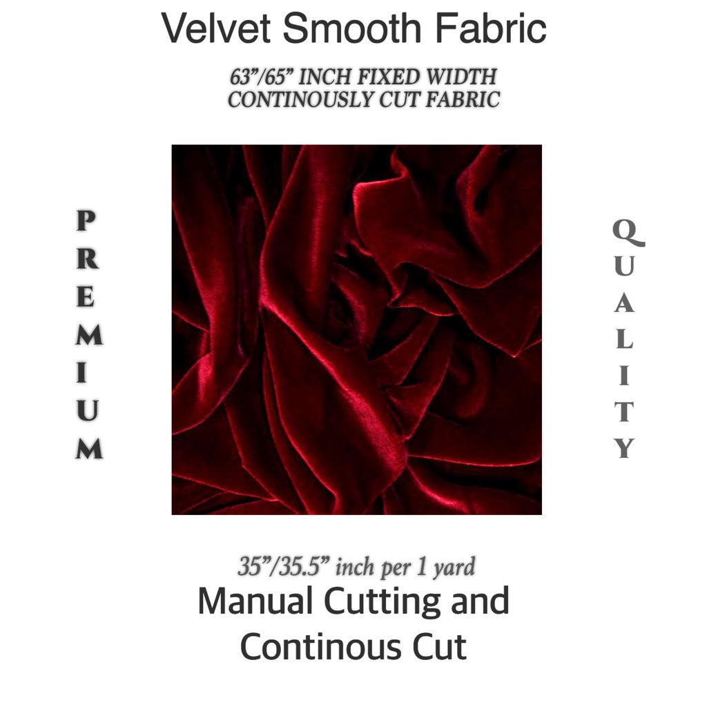 PREMIUM VELVET PER YARD  (CRUSHED STRETCHY VELVET AND VELOUR/SMOOTH ONE-WAY STRETCH VELVET)