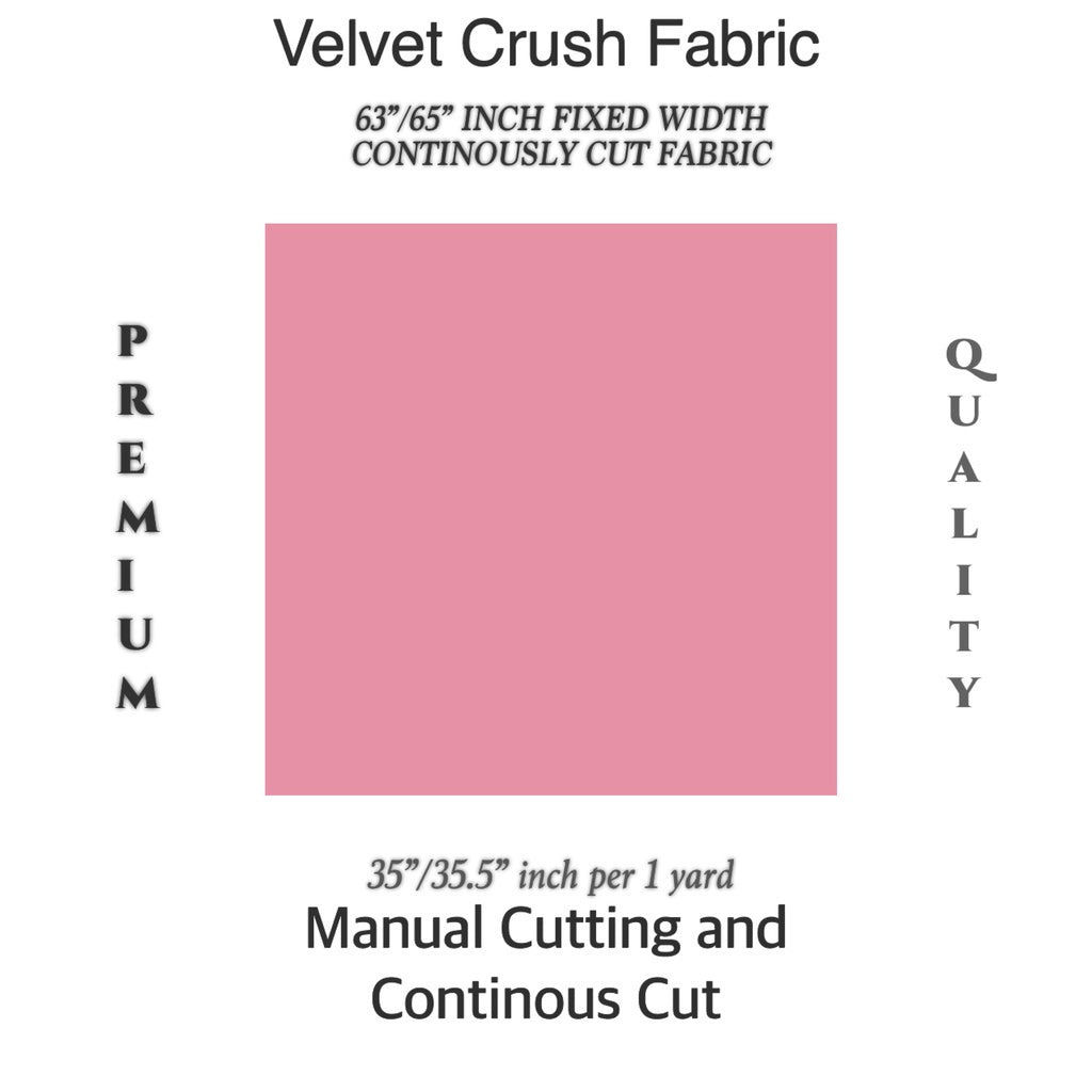 PREMIUM VELVET PER YARD  (CRUSHED STRETCHY VELVET AND VELOUR/SMOOTH ONE-WAY STRETCH VELVET)