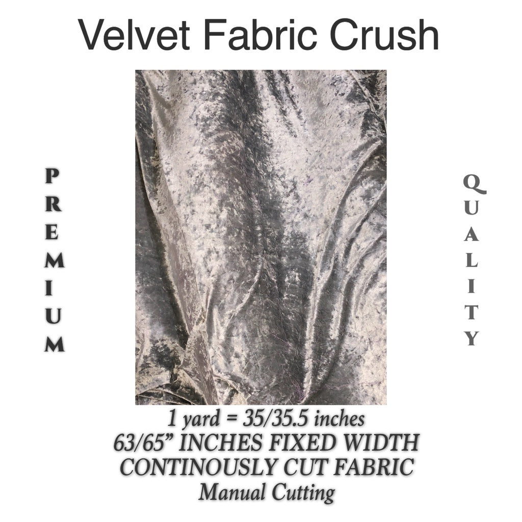 PREMIUM VELVET PER YARD  (CRUSHED STRETCHY VELVET AND VELOUR/SMOOTH ONE-WAY STRETCH VELVET)