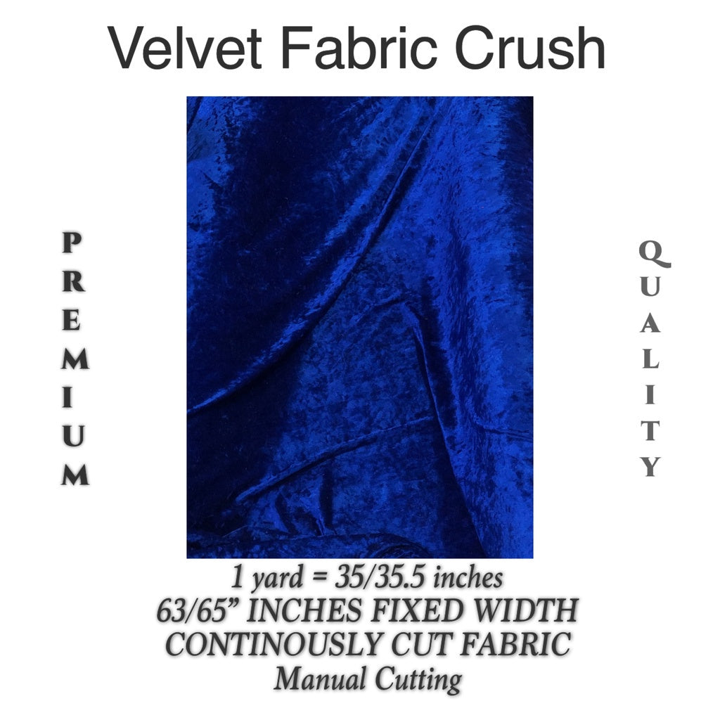 PREMIUM VELVET PER YARD  (CRUSHED STRETCHY VELVET AND VELOUR/SMOOTH ONE-WAY STRETCH VELVET)