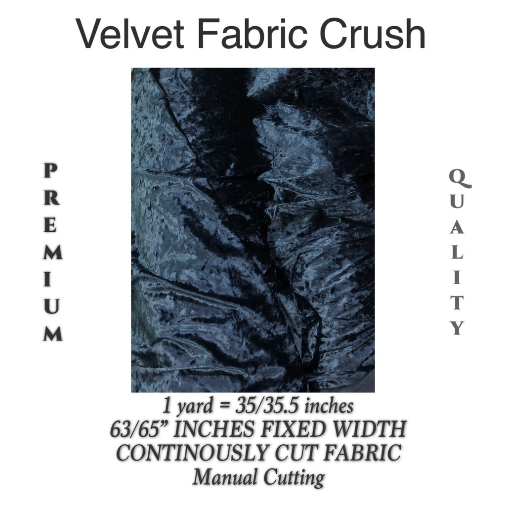 PREMIUM VELVET PER YARD  (CRUSHED STRETCHY VELVET AND VELOUR/SMOOTH ONE-WAY STRETCH VELVET)