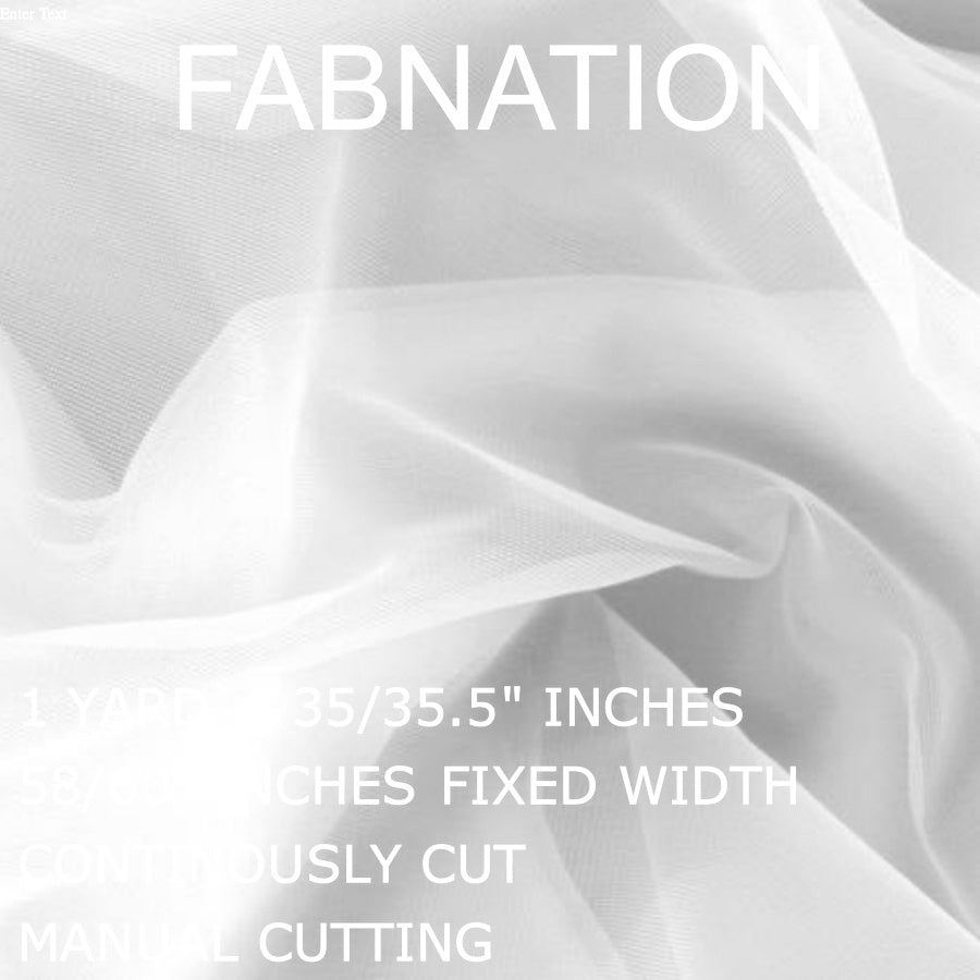 HI MULTI CHIFFON FABRIC PER YARD 35/35.5 INCHES PER YARD 58/60 INCHES FIXED WIDTH/ FABNATION