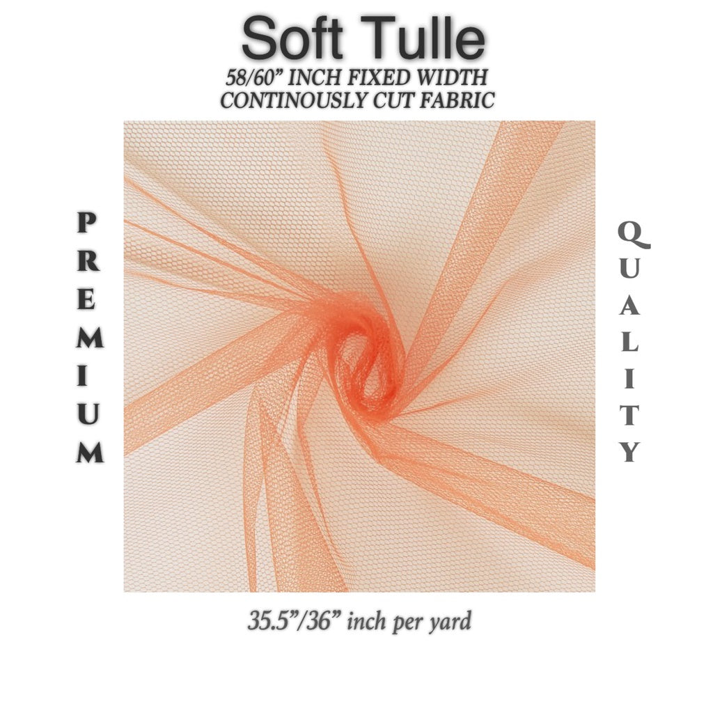 PREMIUM SOFT SILK TULLE Per Yard Fixed 60" Width WHOLESALE AVAILABLE / FABNATION TEXTILE