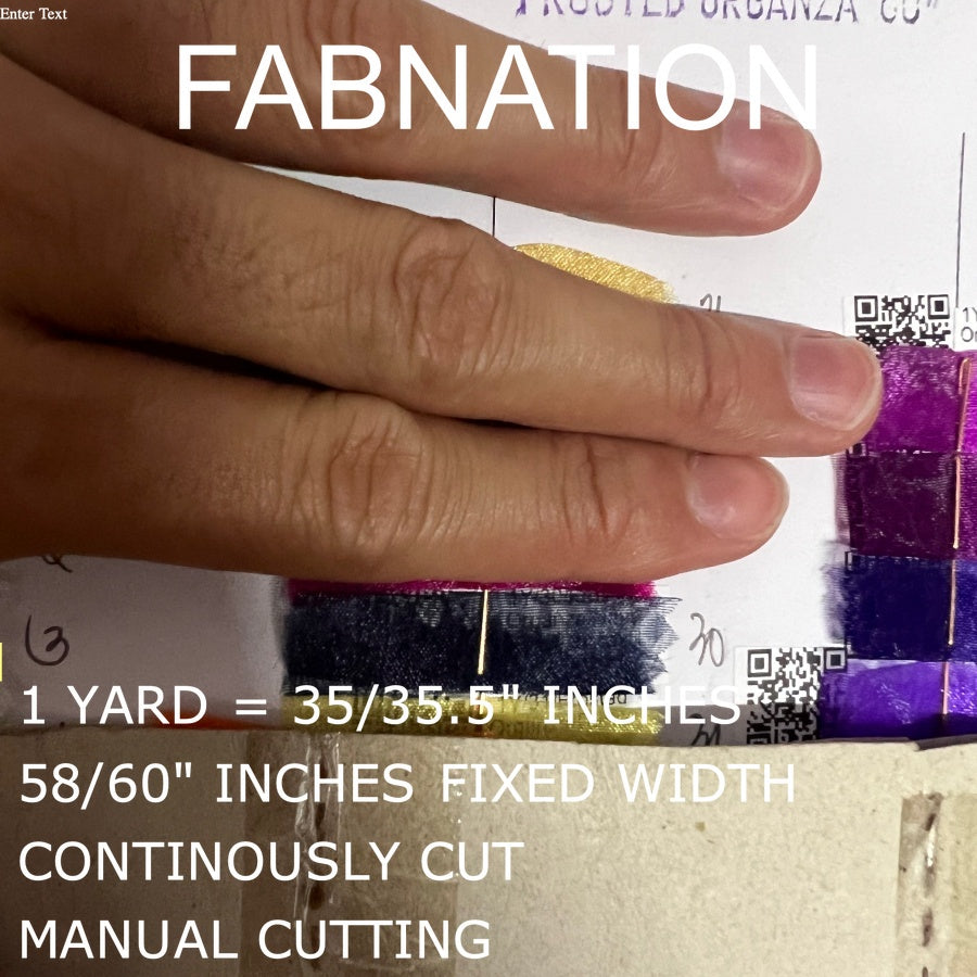 PREMIUM ORGANZA FROSTED per yard fabric 35"/36" per yard - 58"/60" inches FIXED Width WHOLESALE