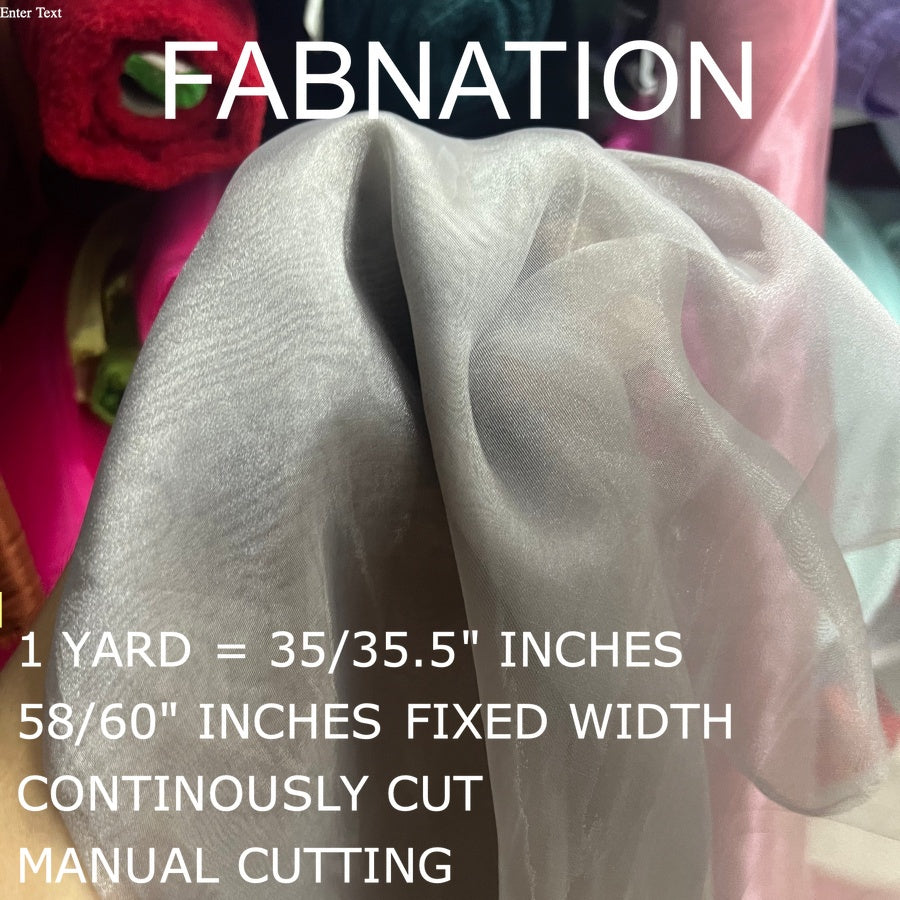 PREMIUM ORGANZA FROSTED per yard fabric 35"/36" per yard - 58"/60" inches FIXED Width WHOLESALE