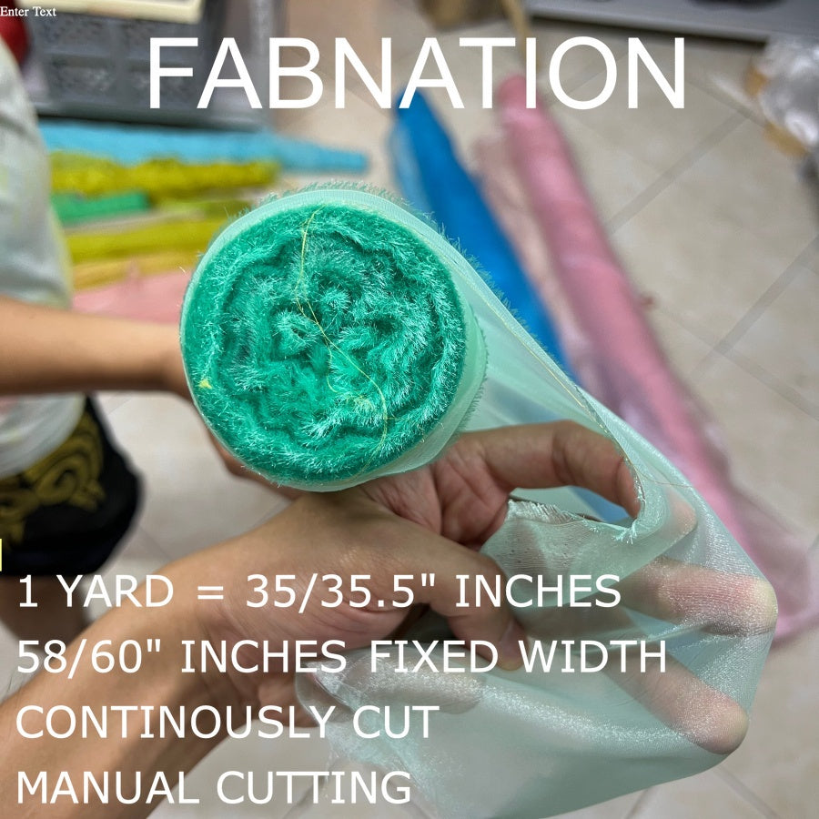 PREMIUM ORGANZA FROSTED per yard fabric 35"/36" per yard - 58"/60" inches FIXED Width WHOLESALE