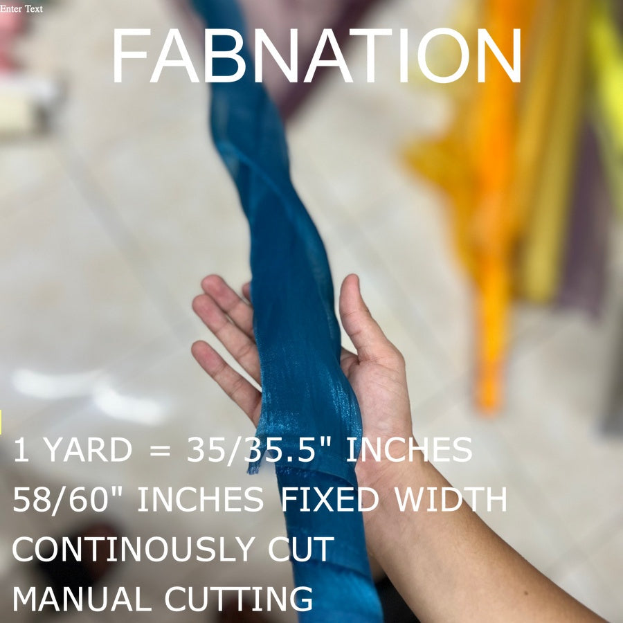 PREMIUM ORGANZA FROSTED per yard fabric 35"/36" per yard - 58"/60" inches FIXED Width WHOLESALE