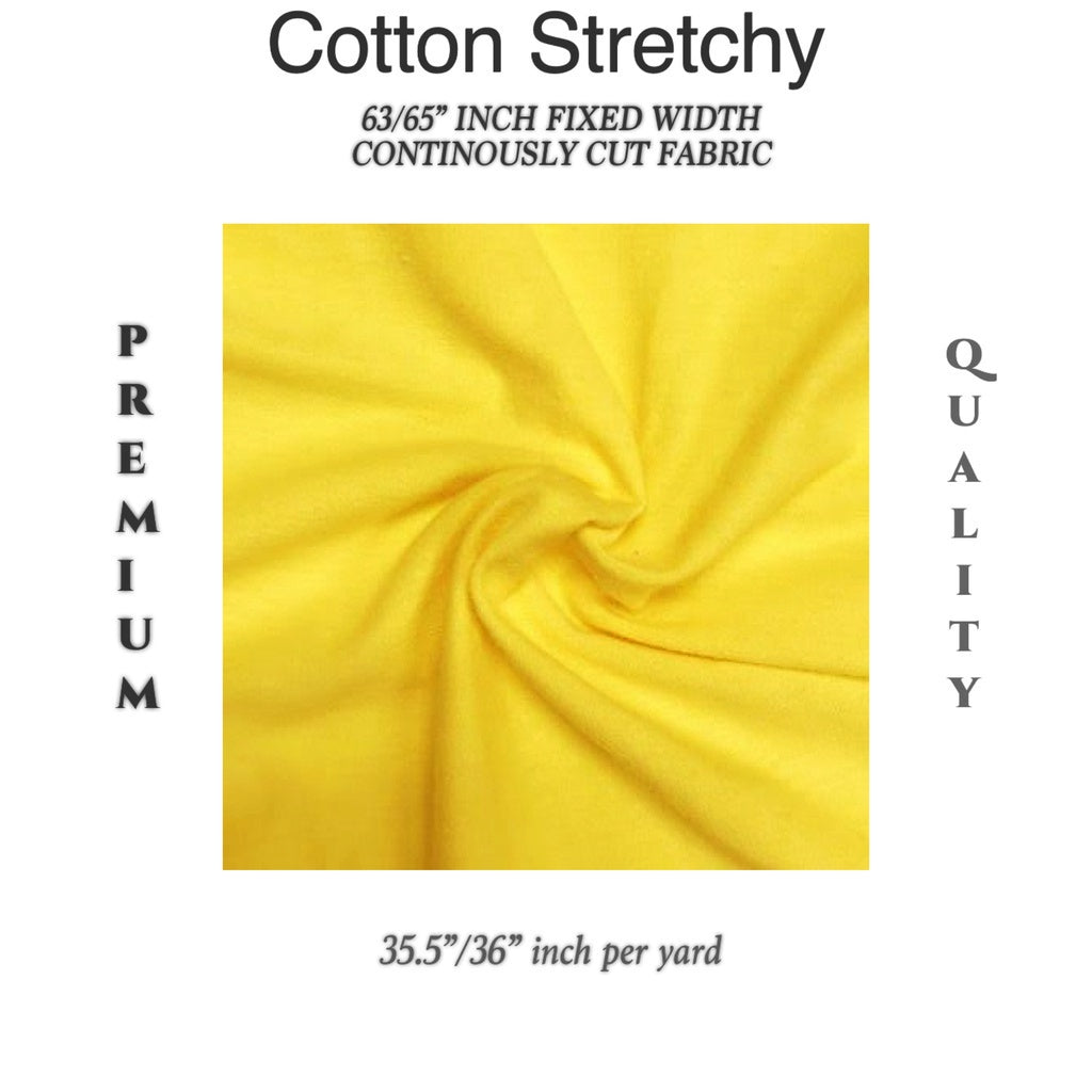 REGULAR COTTON SPANDEX cloth fabric [63"/65" - fixed width] [35"/36" - per yard] WHOLESALE AVAILABLE