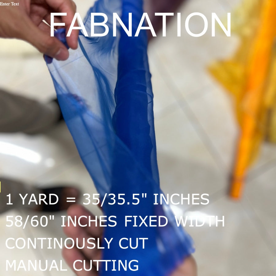 PREMIUM ORGANZA FROSTED per yard fabric 35"/36" per yard - 58"/60" inches FIXED Width WHOLESALE