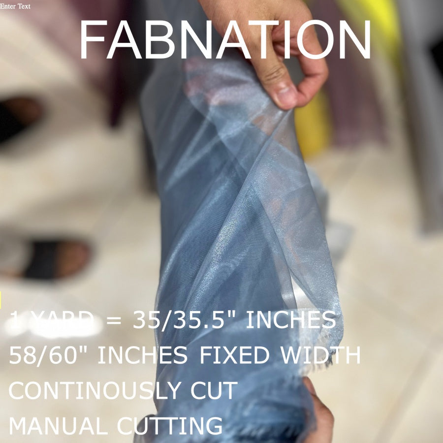 PREMIUM ORGANZA FROSTED per yard fabric 35"/36" per yard - 58"/60" inches FIXED Width WHOLESALE