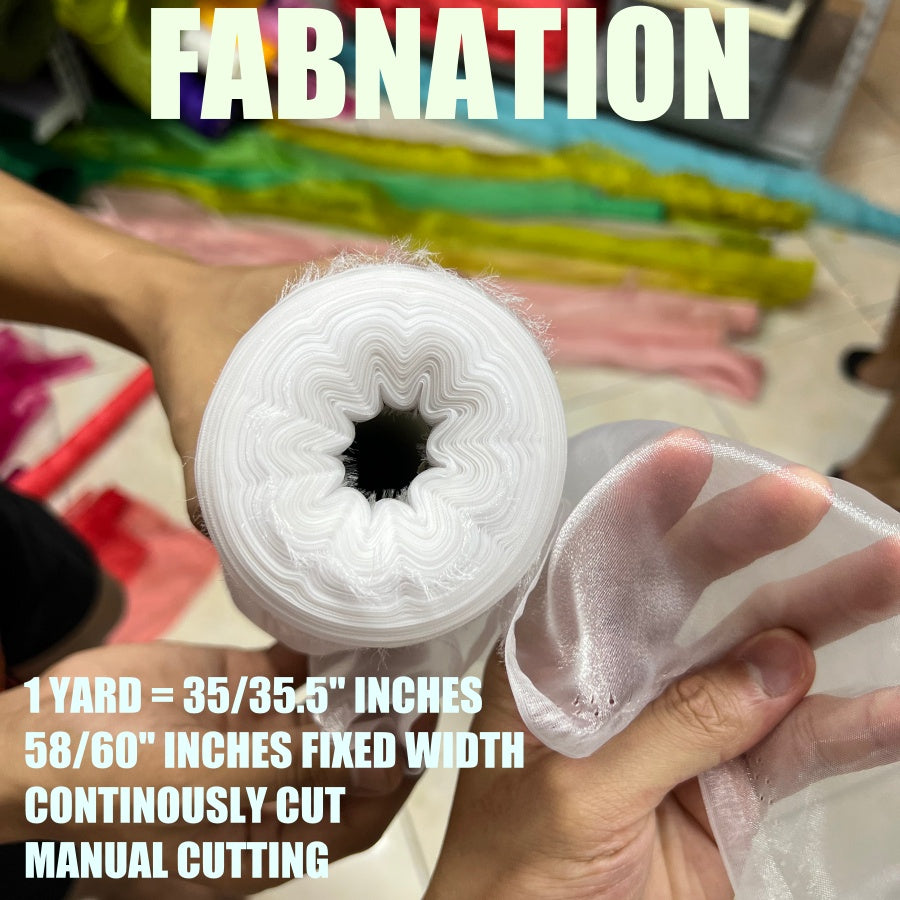 PREMIUM ORGANZA FROSTED per yard fabric 35"/36" per yard - 58"/60" inches FIXED Width WHOLESALE