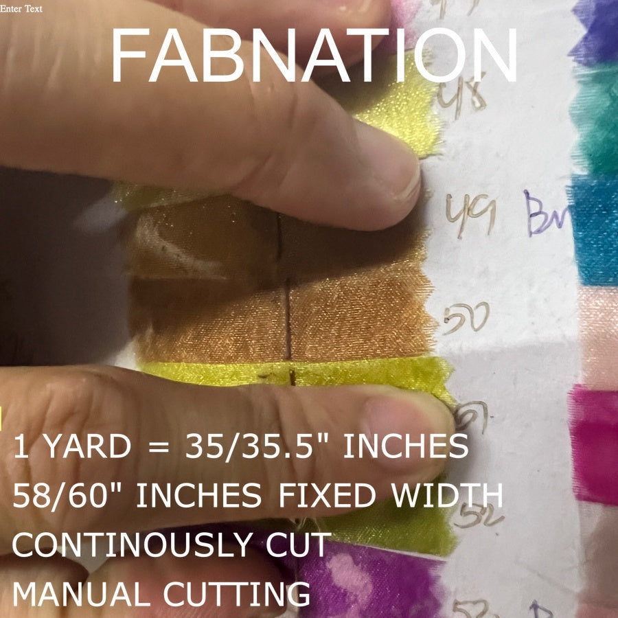 PREMIUM ORGANZA FROSTED per yard fabric 35"/36" per yard - 58"/60" inches FIXED Width WHOLESALE