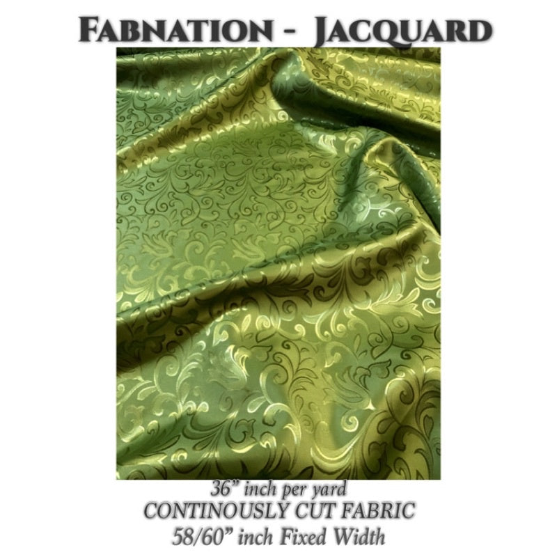 PREMIUM JACQUARD SATIN Fabric Cloth Tela per yard Fixed 58-60" Width