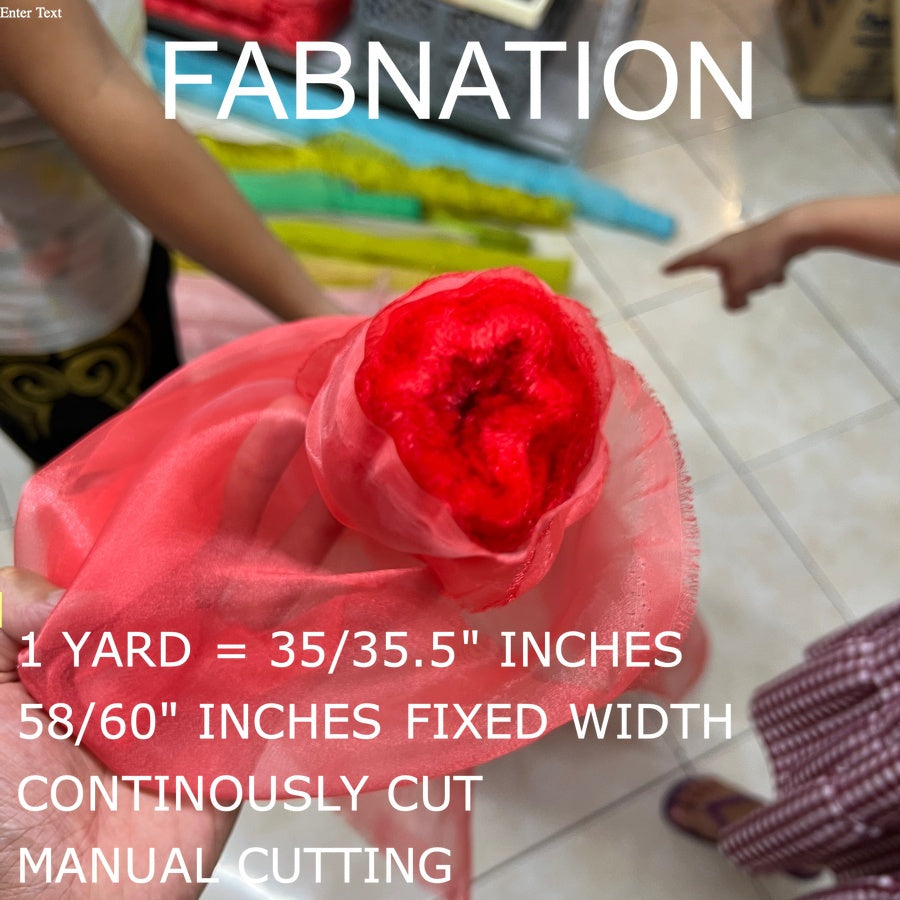 PREMIUM ORGANZA FROSTED per yard fabric 35"/36" per yard - 58"/60" inches FIXED Width WHOLESALE