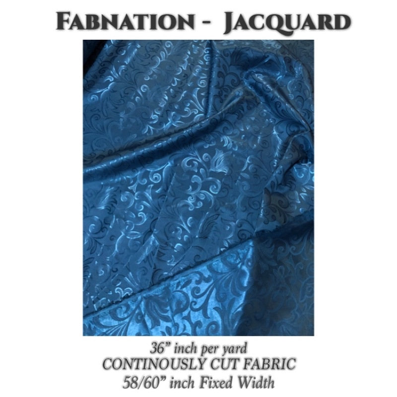 PREMIUM JACQUARD SATIN Fabric Cloth Tela per yard Fixed 58-60" Width