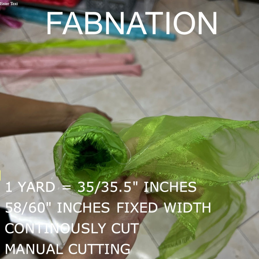 PREMIUM ORGANZA FROSTED per yard fabric 35"/36" per yard - 58"/60" inches FIXED Width WHOLESALE