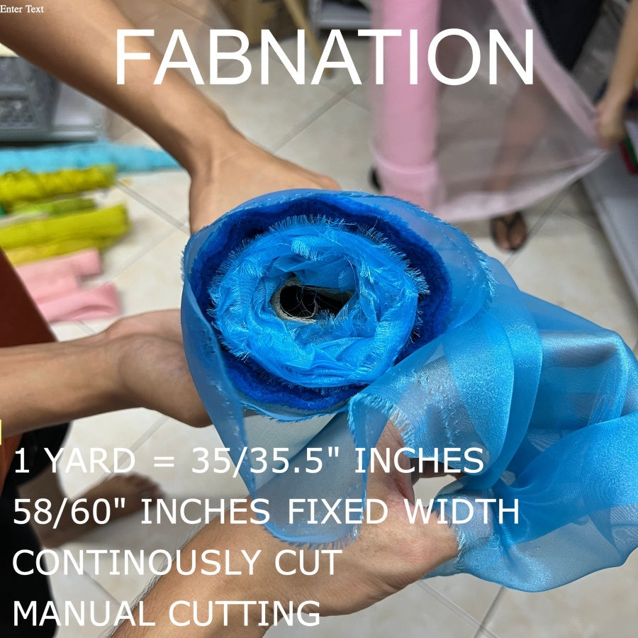 PREMIUM ORGANZA FROSTED per yard fabric 35"/36" per yard - 58"/60" inches FIXED Width WHOLESALE