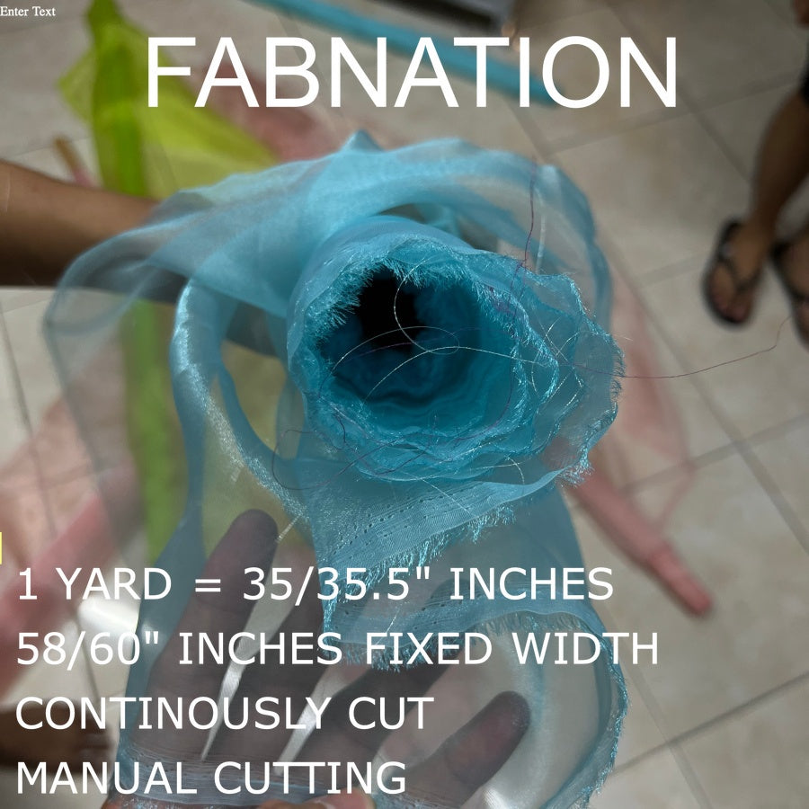 PREMIUM ORGANZA FROSTED per yard fabric 35"/36" per yard - 58"/60" inches FIXED Width WHOLESALE