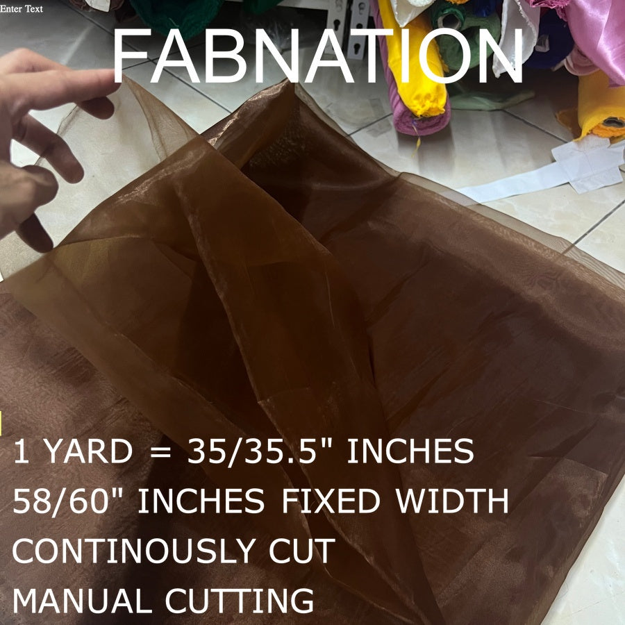 PREMIUM ORGANZA FROSTED per yard fabric 35"/36" per yard - 58"/60" inches FIXED Width WHOLESALE