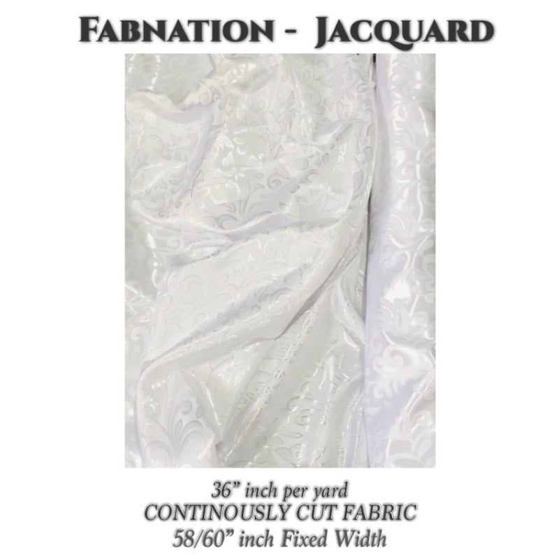 PREMIUM JACQUARD SATIN Fabric Cloth Tela per yard Fixed 58-60" Width