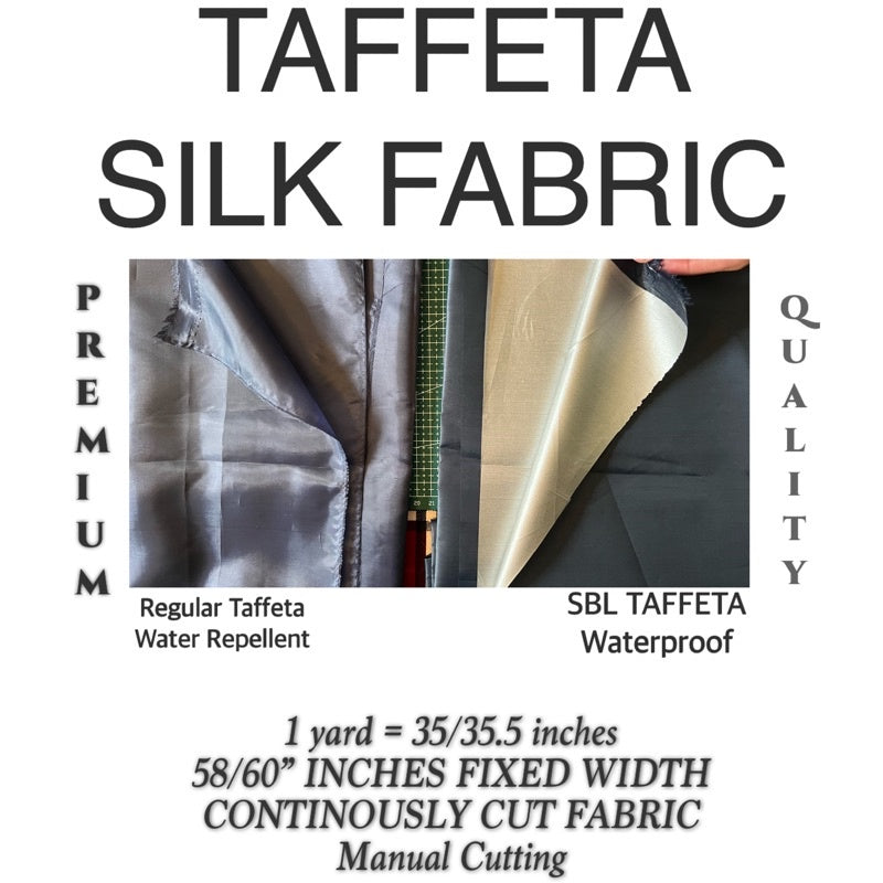 TAFFETA SBL w/ Silverbacklining Waterproof & TAFFETA REGULAR w/o silverbacklining Water-Repellant