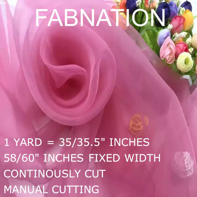 PREMIUM ORGANZA FROSTED per yard fabric 35"/36" per yard - 58"/60" inches FIXED Width WHOLESALE