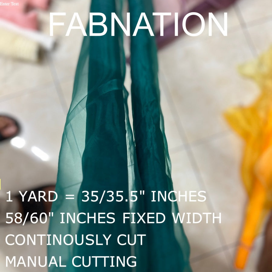 PREMIUM ORGANZA FROSTED per yard fabric 35"/36" per yard - 58"/60" inches FIXED Width WHOLESALE