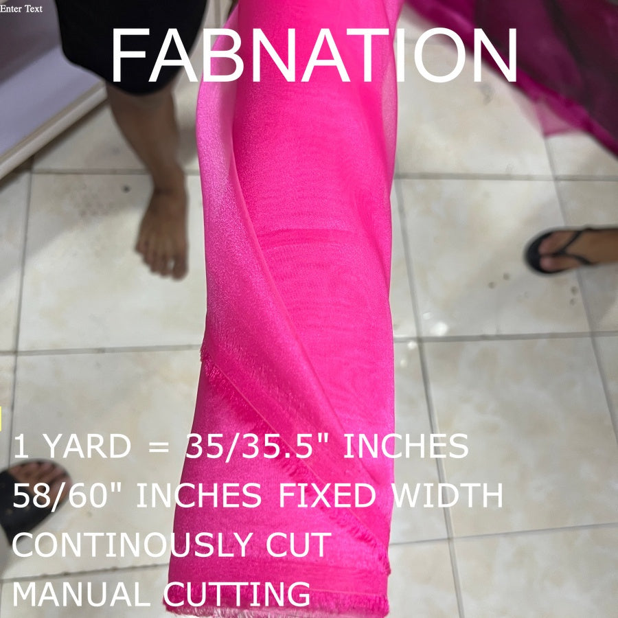 PREMIUM ORGANZA FROSTED per yard fabric 35"/36" per yard - 58"/60" inches FIXED Width WHOLESALE