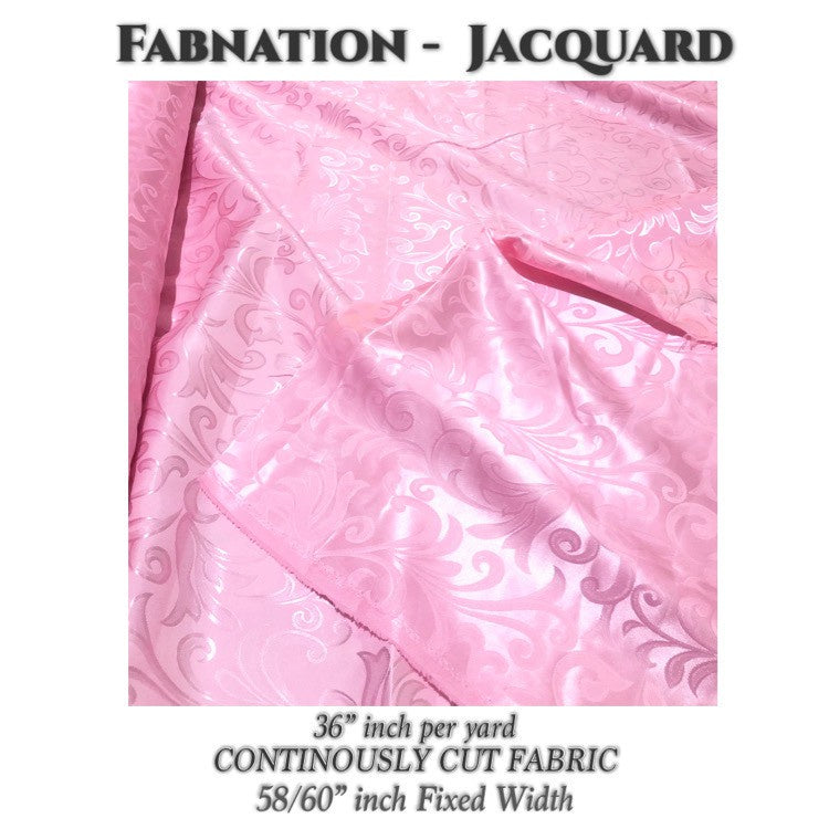 PREMIUM JACQUARD SATIN Fabric Cloth Tela per yard Fixed 58-60" Width