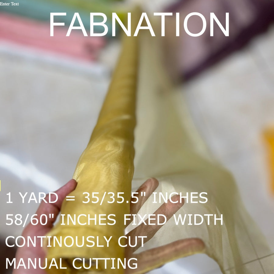 PREMIUM ORGANZA FROSTED per yard fabric 35"/36" per yard - 58"/60" inches FIXED Width WHOLESALE