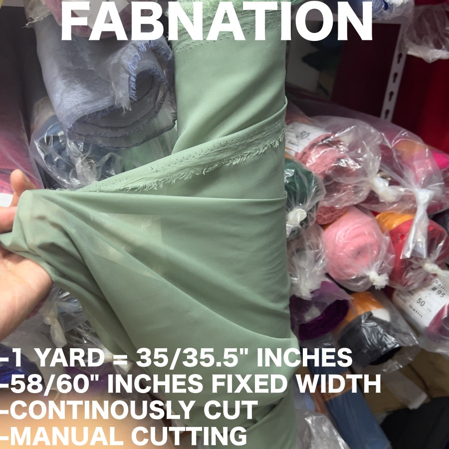 HI MULTI CHIFFON FABRIC PER YARD 35/35.5 INCHES PER YARD 58/60 INCHES FIXED WIDTH/ FABNATION