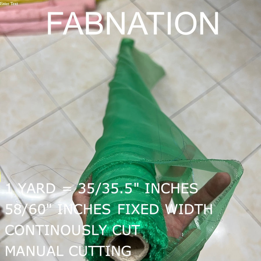 PREMIUM ORGANZA FROSTED per yard fabric 35"/36" per yard - 58"/60" inches FIXED Width WHOLESALE