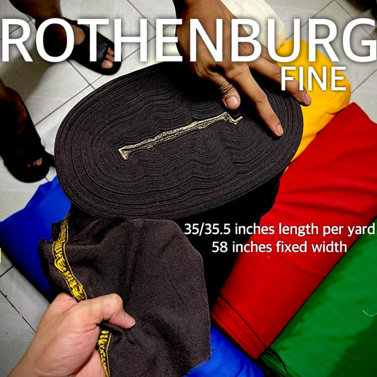 ROTHENBURG FABRIC CLOTH RAW TELA 35/35.5 INCHES LENGTH PER YARD 59 INCH FIXED WIDTH/ FABNATION