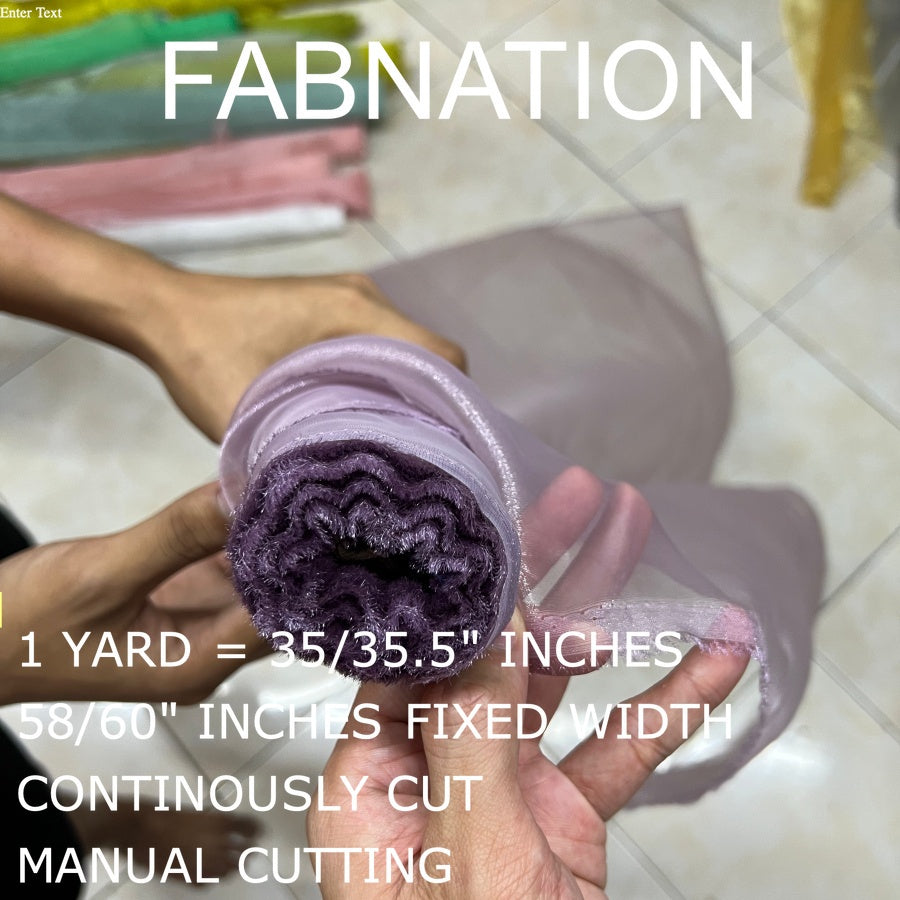 PREMIUM ORGANZA FROSTED per yard fabric 35"/36" per yard - 58"/60" inches FIXED Width WHOLESALE