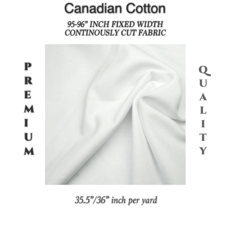 PREMIUM CANADIAN COTTON per yard DIY/RAW fabric cloth BEDSHEET PRINTED 96” width