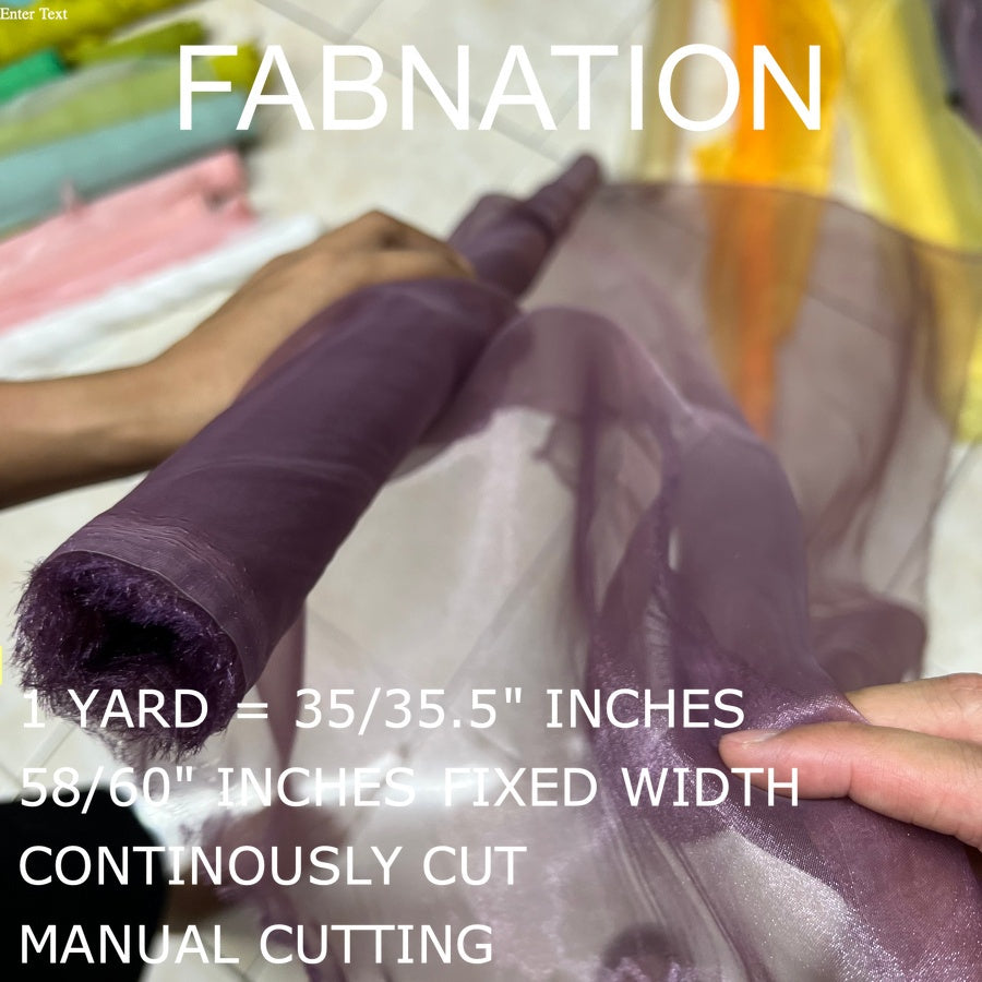 PREMIUM ORGANZA FROSTED per yard fabric 35"/36" per yard - 58"/60" inches FIXED Width WHOLESALE