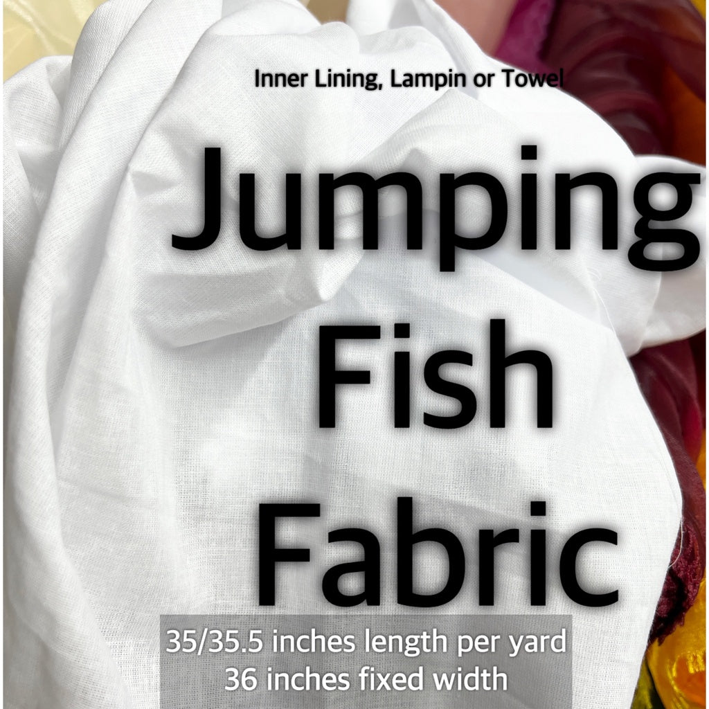 Jumping Fish Lampin 100% PURE COTTON fabric 28 inches per cut 36 inches fixed width / Fabnation