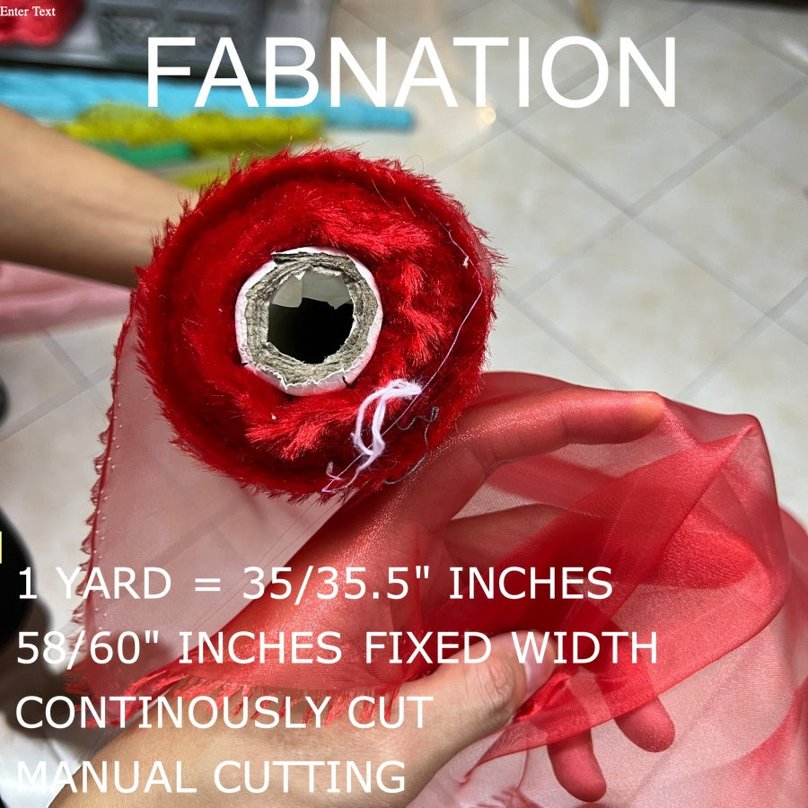 PREMIUM ORGANZA FROSTED per yard fabric 35"/36" per yard - 58"/60" inches FIXED Width WHOLESALE