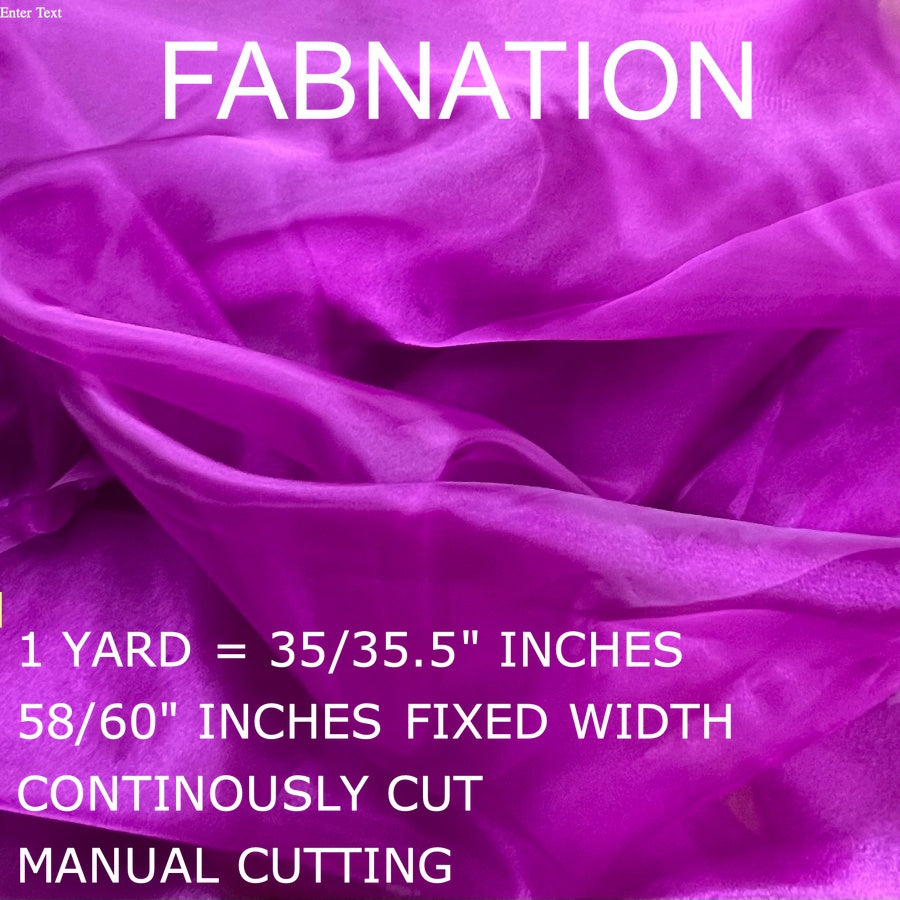 PREMIUM ORGANZA FROSTED per yard fabric 35"/36" per yard - 58"/60" inches FIXED Width WHOLESALE