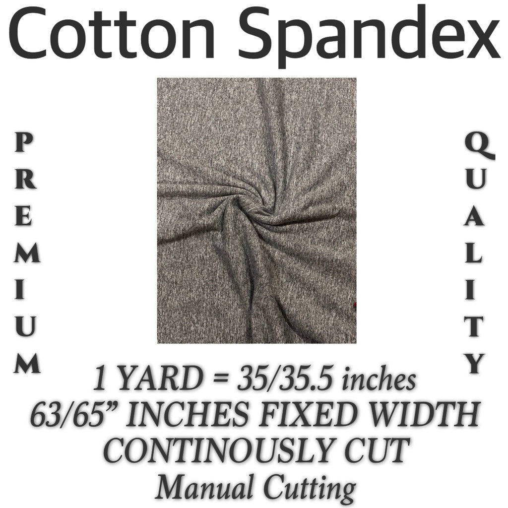 REGULAR COTTON SPANDEX cloth fabric [63"/65" - fixed width] [35"/36" - per yard] WHOLESALE AVAILABLE