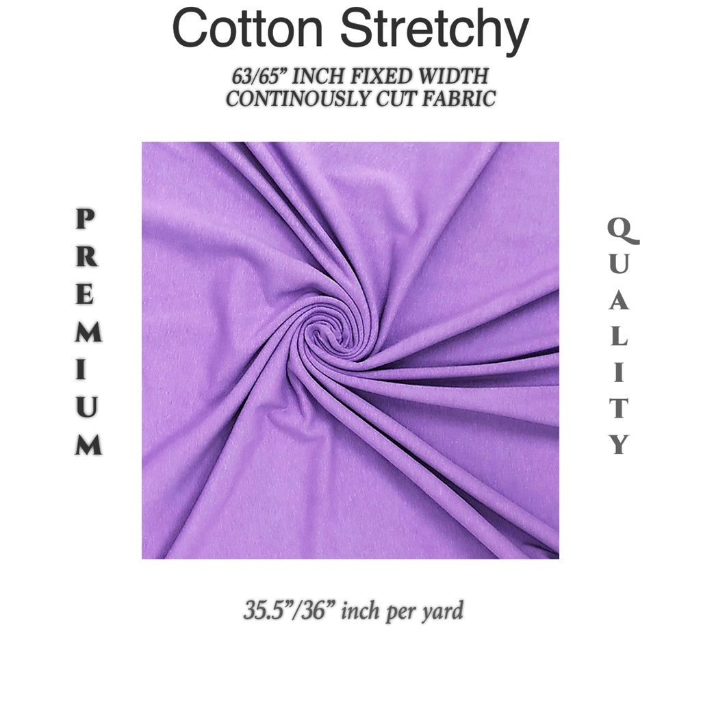 REGULAR COTTON SPANDEX cloth fabric [63"/65" - fixed width] [35"/36" - per yard] WHOLESALE AVAILABLE