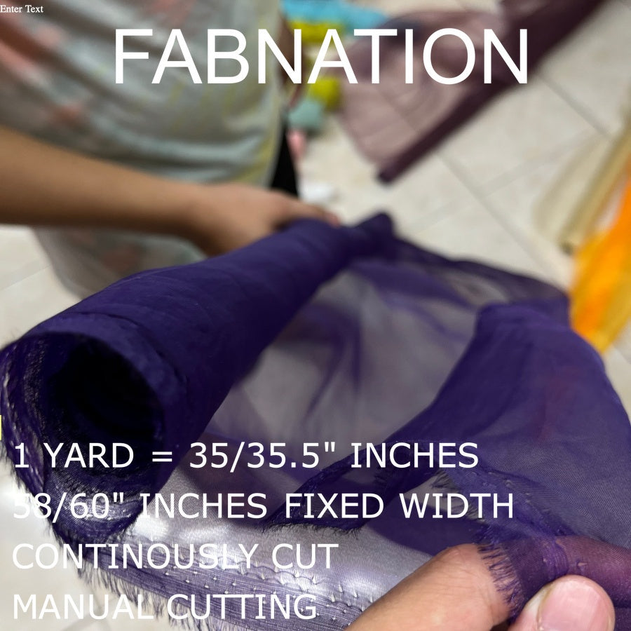 PREMIUM ORGANZA FROSTED per yard fabric 35"/36" per yard - 58"/60" inches FIXED Width WHOLESALE