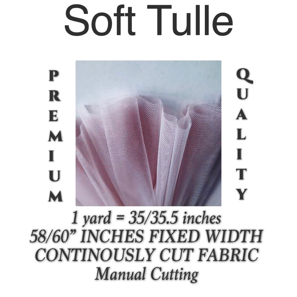PREMIUM SOFT SILK TULLE Per Yard Fixed 60" Width WHOLESALE AVAILABLE / FABNATION TEXTILE