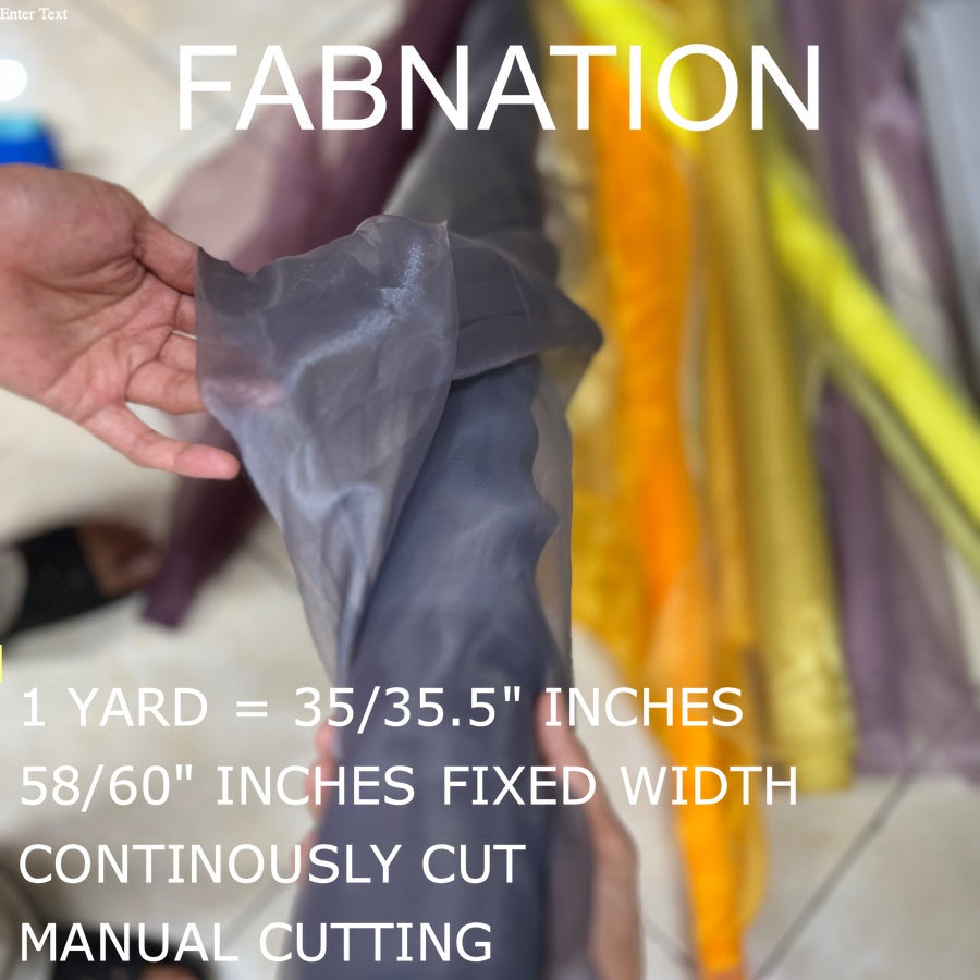 PREMIUM ORGANZA FROSTED per yard fabric 35"/36" per yard - 58"/60" inches FIXED Width WHOLESALE