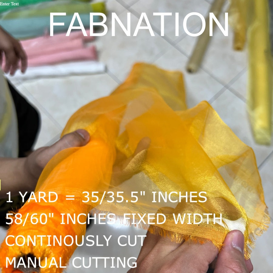 PREMIUM ORGANZA FROSTED per yard fabric 35"/36" per yard - 58"/60" inches FIXED Width WHOLESALE
