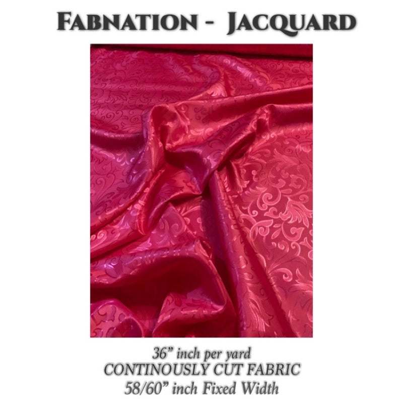 PREMIUM JACQUARD SATIN Fabric Cloth Tela per yard Fixed 58-60" Width