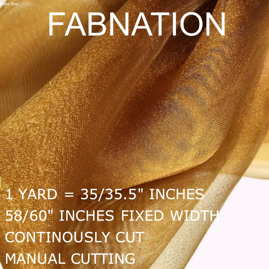 PREMIUM ORGANZA FROSTED per yard fabric 35"/36" per yard - 58"/60" inches FIXED Width WHOLESALE